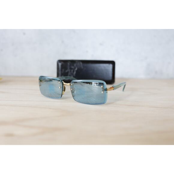 Vintage Versace Sunglasses 1990s Italy rimless with case mod x81 col 030/270 - Picture 5 of 16